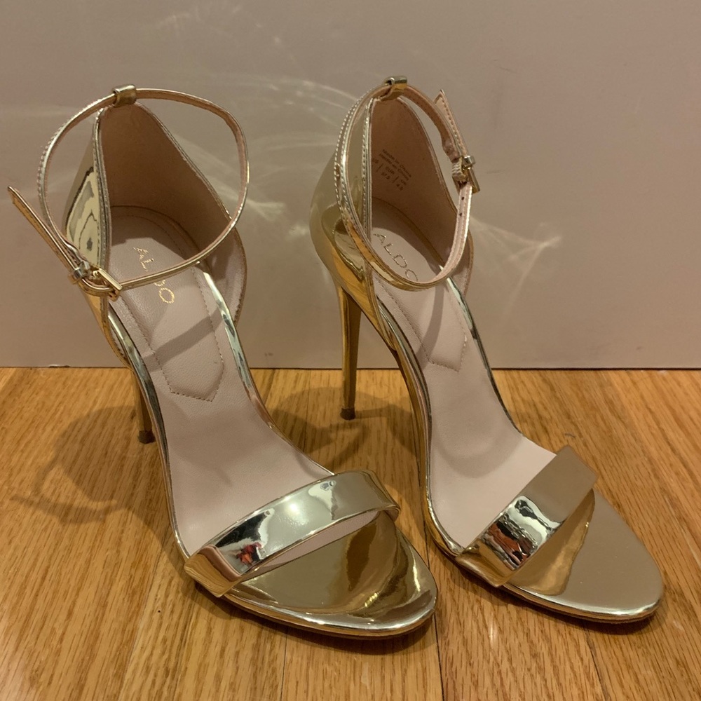 ALDO Gold Heels